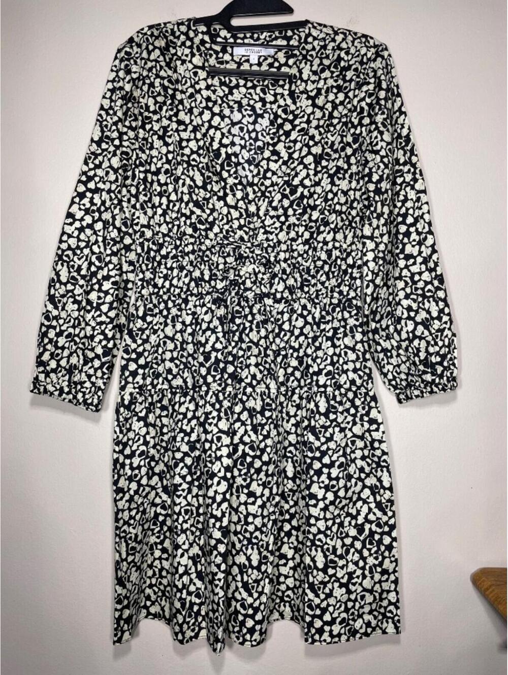 Derek Lam 10 New Crosby Emma V-Neck Mini Dress Cotton Sz 4